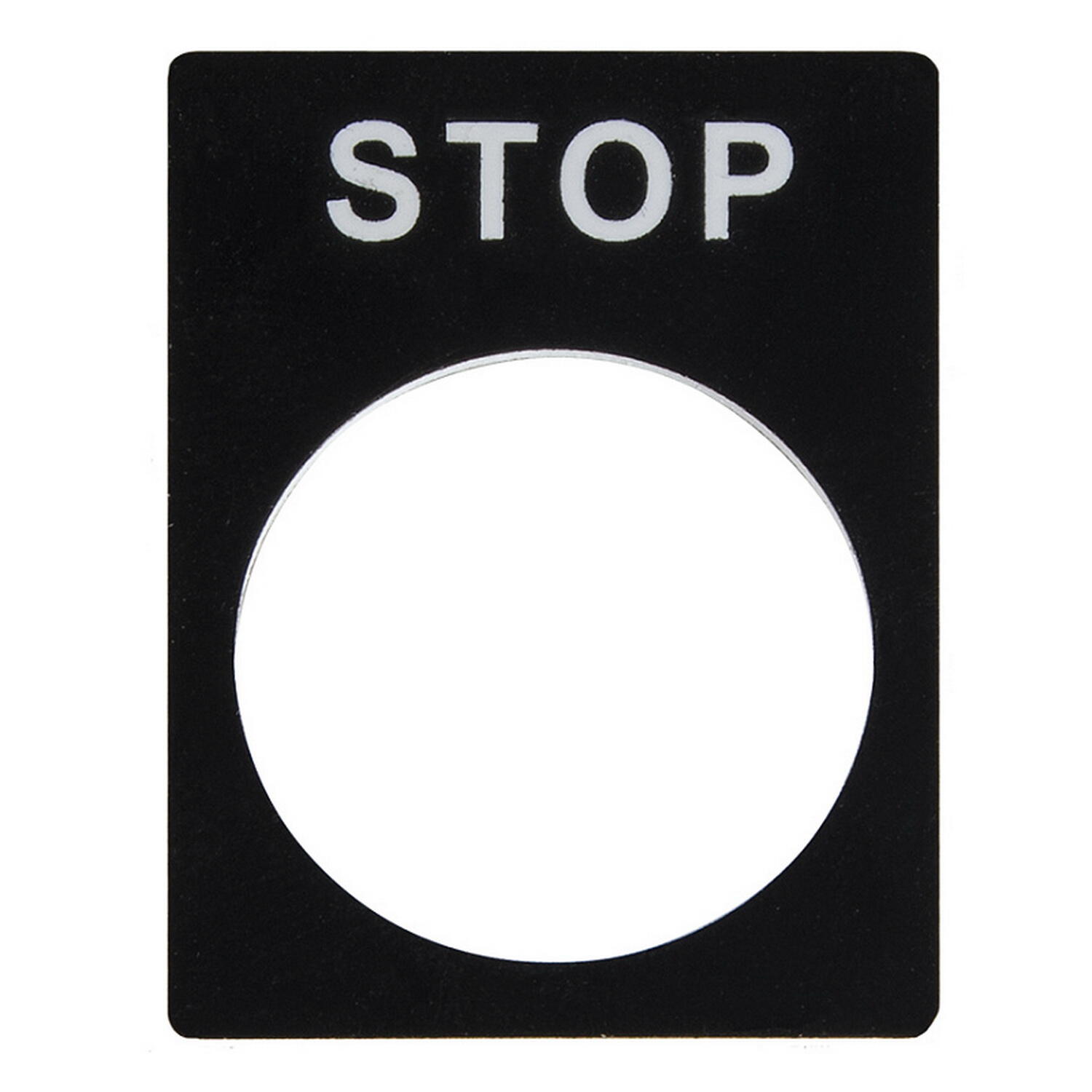 Табличка маркувальна STOP чорна для кнопок XB2 АСКО ( A0140010070 ) Табличка маркувальна STOP чорна для кнопок XB2 АСКО ( A0140010070 )